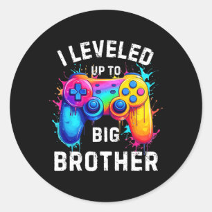 Ik Ben Gepromoveerd Naar Grotere Broer Grappige Ga Ronde Sticker