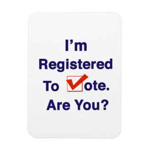 Ik ben geregistreerd om te stemmen 2026 magneet