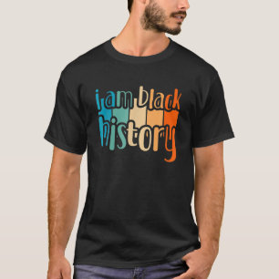 Ik ben geschiedenis Retro Black History Mon T-shirt