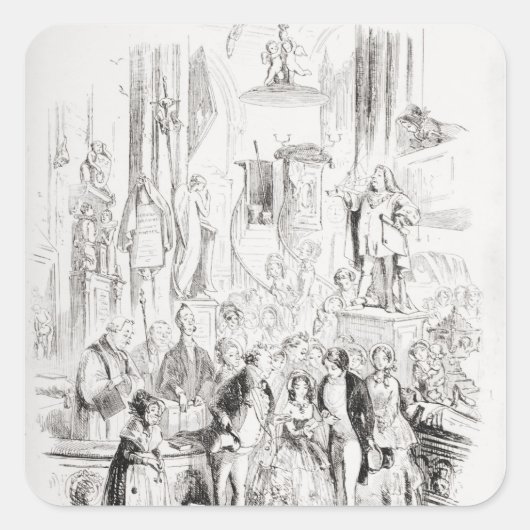 Ik ben getrouwd vierkante sticker (Voorkant)