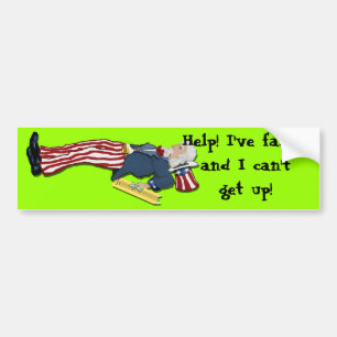 Ik ben gevallen en ik kan niet opstaan! bumpersticker