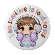 Ik ben gevoelig voor geluiden Badge Pin Sensorisch