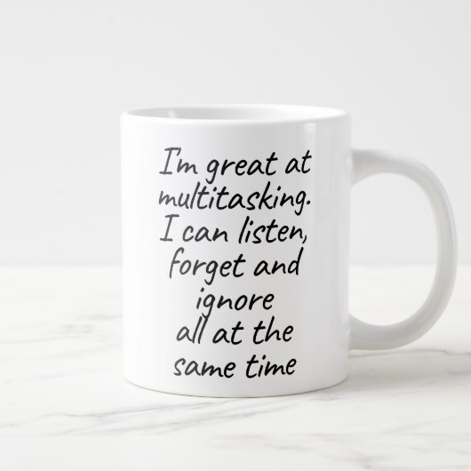 Ik ben geweldig in multitasking extra grote beker (Rechts)