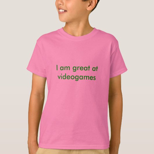 Ik ben geweldig in videogames t-shirt (Voorkant)