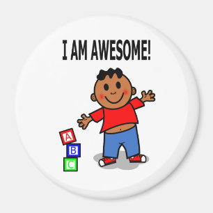 Ik ben GEWELDIGE. Cute Cartoon Boy Magnet Magneet