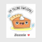 Ik ben Geweldige Funny Pie Pun aan het vullen Sticker (Vel)