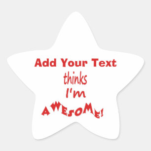 Ik ben Geweldige - Personaliseer het Ster Sticker