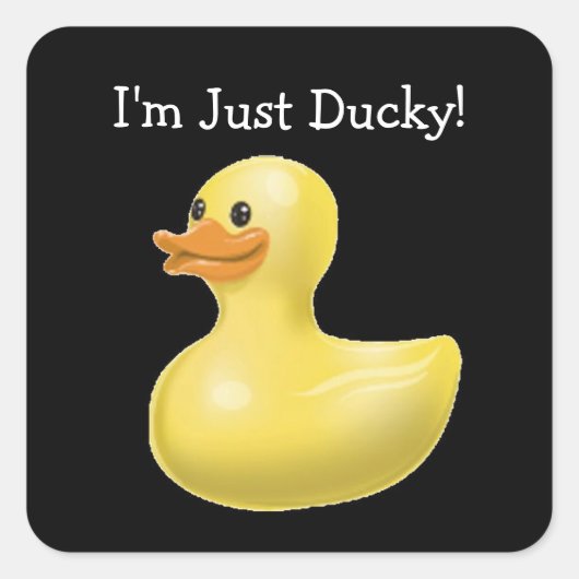 Ik ben gewoon Ducky! -Vierkante Stickers (Voorkant)