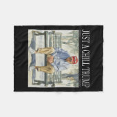 Ik ben gewoon een chill Trump grappige chill guy m Fleece Deken (Voorkant (Horizontaal))