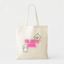 "Ik ben gewoon een Ghoul" Canvas tas