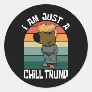 Ik ben gewoon een grappige Trump-meme Ronde Sticker