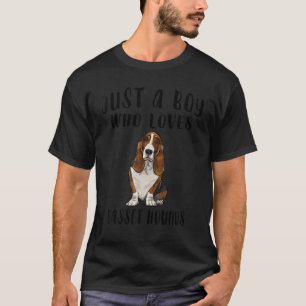 Ik ben gewoon een jongen die van Basset Hounds Hou T-shirt