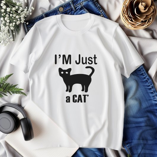 Ik ben gewoon een kat 'gekke kat dame geschenken T T-shirt
