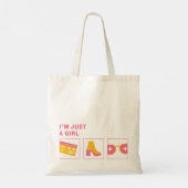 Ik ben gewoon een meisje Canvas tas (Achterkant)