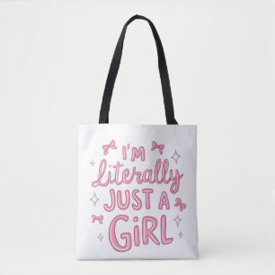 Ik Ben Gewoon Een Meisje Cute Aesthetic Tote Tas