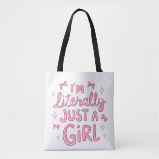 Ik Ben Gewoon Een Meisje Cute Aesthetic Tote Tas