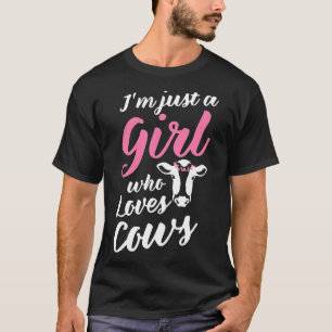 Ik ben gewoon een meisje dat van de Koe van Koeien T-shirt