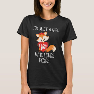 Ik ben gewoon een meisje dat van Foxes houdt T-shirt