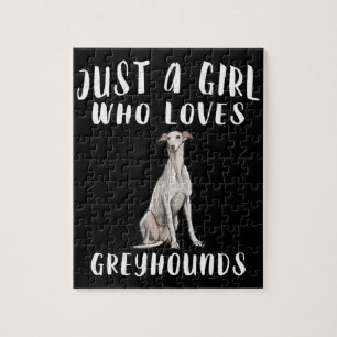 Ik ben gewoon een meisje dat van Greyhounds Honden Legpuzzel