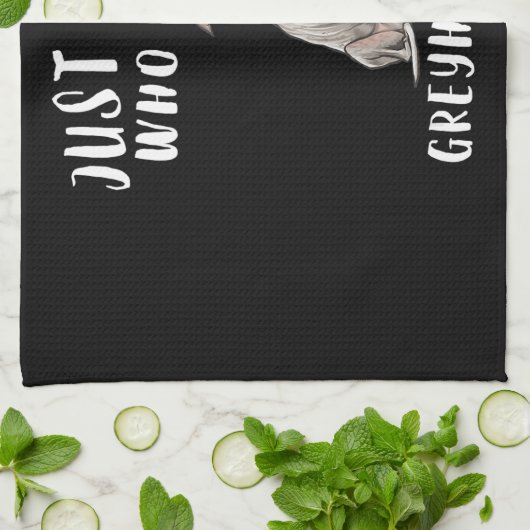 Ik ben gewoon een meisje dat van Greyhounds Honden Theedoek (Gevouwen)