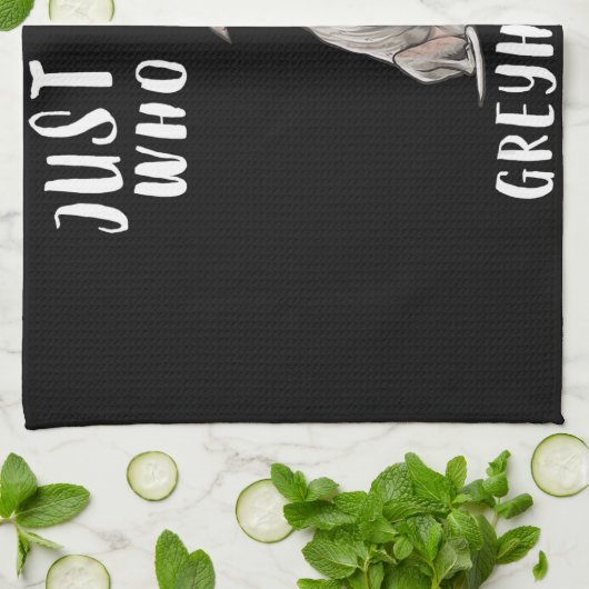 Ik ben gewoon een meisje dat van Greyhounds Honden Theedoek (Gevouwen)