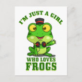 Ik ben gewoon een meisje dat van kikkers houdt briefkaart (Voorkant)