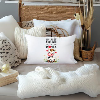 Ik ben gewoon een meisje dat van Koeien houdt Kussen