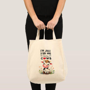Ik ben gewoon een meisje dat van Koeien houdt Tote Bag