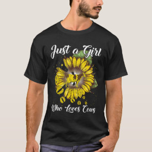 Ik ben gewoon een meisje dat van koeien houdt verj t-shirt