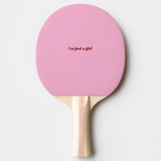 ik ben gewoon een meisje tafeltennisbatje
