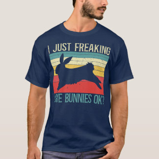 Ik ben gewoon Freaking Love Bunnies Ok Bunny Rabbi T-shirt