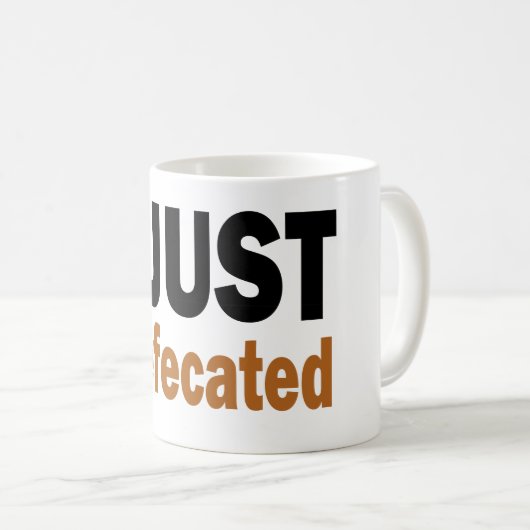 Ik ben gewoon overspoeld koffiemok (Voorkant rechts)