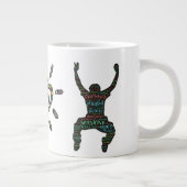 Ik ben gewoon volledig menselijk en vol leven extra grote mok (Rechts)