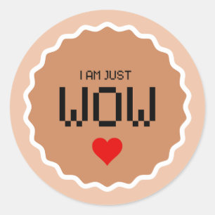 IK BEN GEWOON WOW eenvoudige sticker