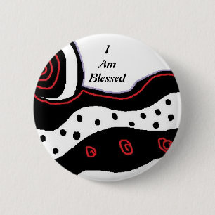 Ik ben gezegend - Badge Ronde Button 5,7 Cm