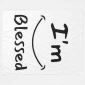 Ik ben gezegend Bijbelse glimlach Fleece Deken (Voorkant (Horizontaal))