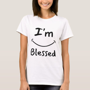 Ik ben gezegend Bijbelse glimlach van de vrouw T-shirt