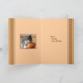 Ik ben gezegend Thanksgiving Wenskaart met Kat Feestdagen Kaart (Binnen)