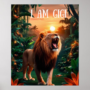 Ik ben gigi overgrootmoeder sterke vrouw volwassen poster