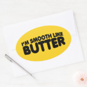Ik ben glad als Butter Ovale Sticker (Envelop)