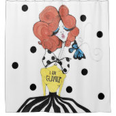 IK BEN GLAMOR Shower Curtain Douchegordijn (Voorkant)