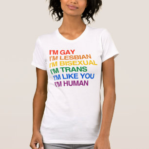 IK BEN GLBT IK BEN EEN MENS T-Shirt