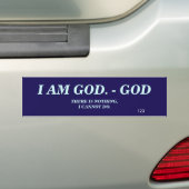 IK BEN GOD BUMPERSTICKER (Op auto)
