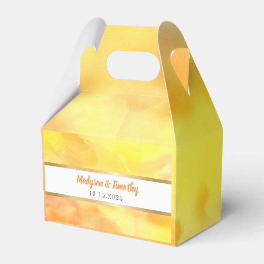 Ik ben GOLDEN WATERVERF huwelijksgeschenk gunst do Bedankdoosjes (Voorkant Zijde)