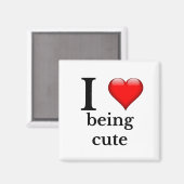 Ik ben graag schattig magneet (Voorkant / Achterkant)