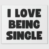 Ik ben graag single cadeaupapier (Vlak)