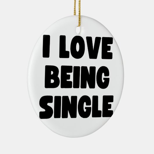 Ik ben graag single keramisch ornament (Rechts)