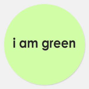 ik ben groen - ronde sticker