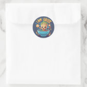 Ik ben Groot Ronde Sticker (Tas)