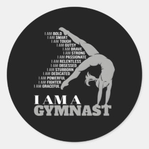 Ik ben gymnast handstand gymnastiek ronde sticker